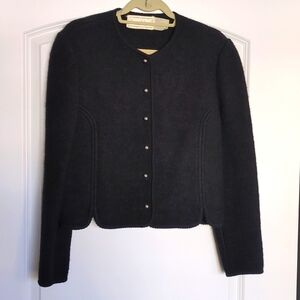 100% Wool Vintage Black Lady Jacket